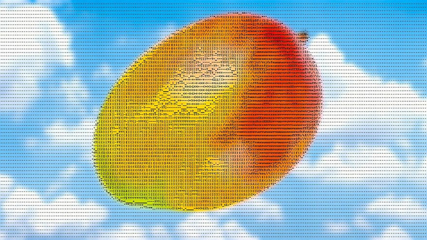 A single mango wearing a tiny green Wall Street tie on a stock ticker.