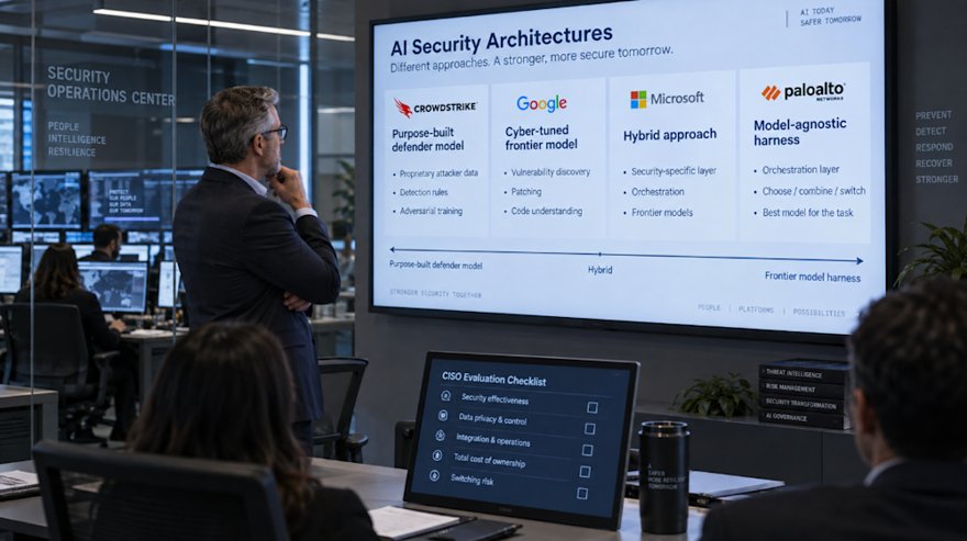 A single lone robot in a black hoodie calmly sipping coffee at a keyboard while a stopwatch on the desk reads 12:42, dim server-room glow, no text.